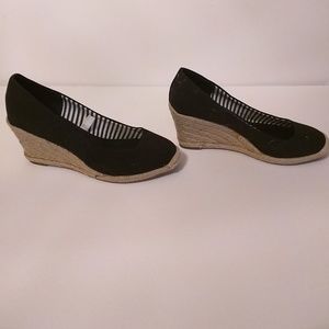 3in Black Merona Espadrilles Wedges